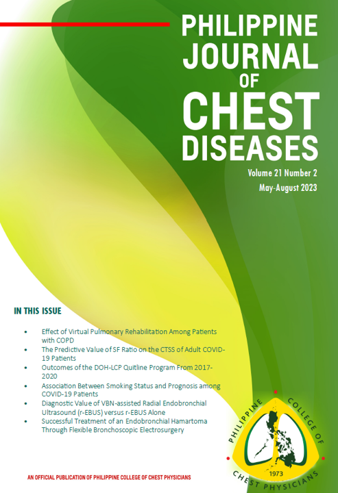 					View Vol. 21 No. 2 (2023): Philippine Journal of Chest Diseases
				